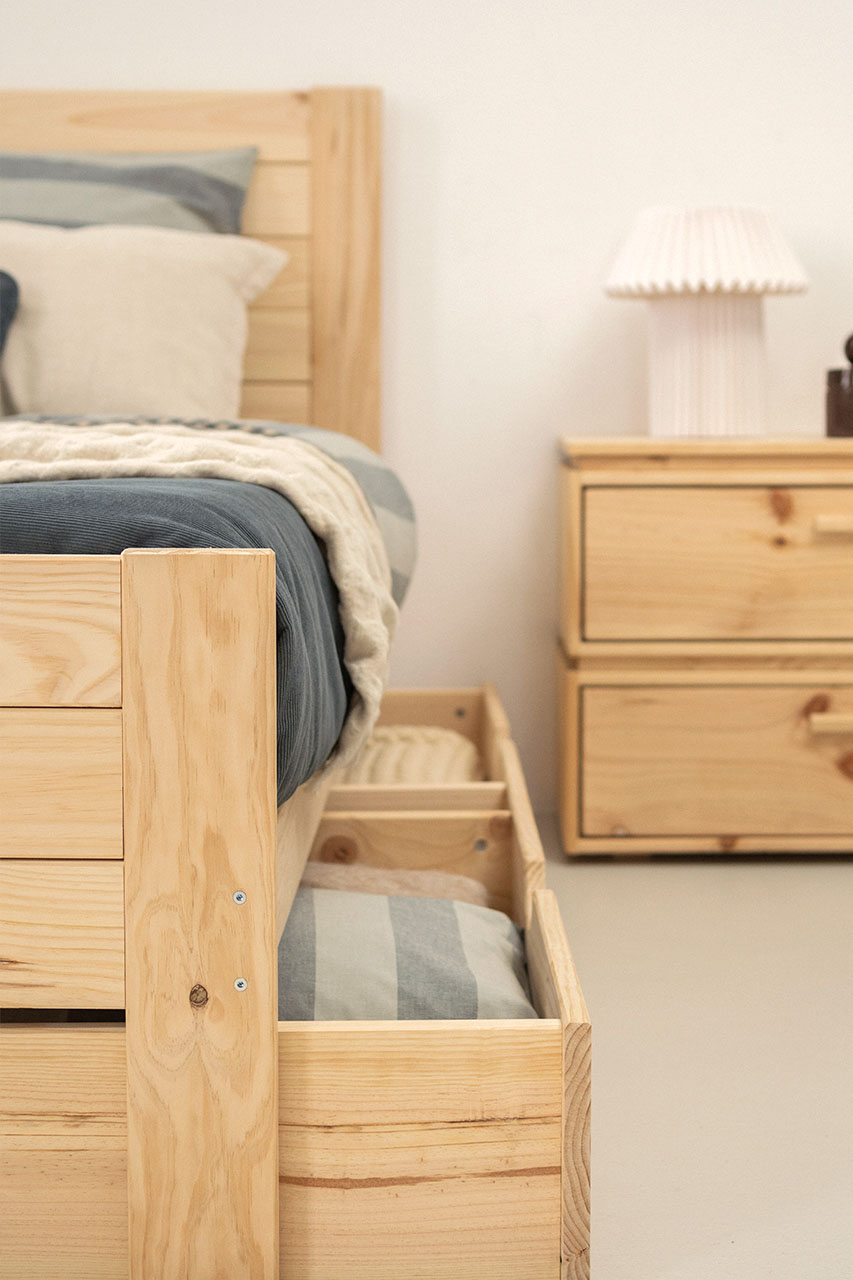 Imagen de ambiente 4 para:Cama doble con almacenaje fabricada con madera sostenible